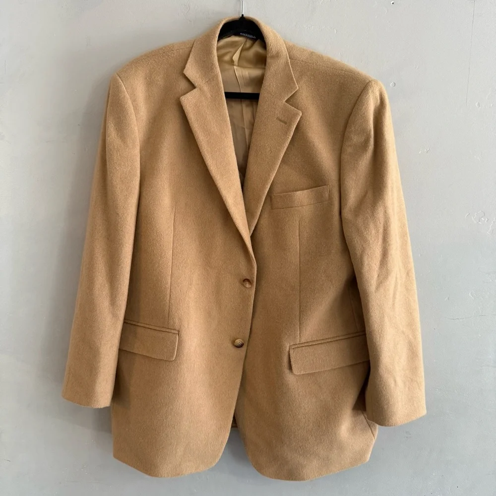 Botany 500  100% Camel Hair Tan Blazer Jacket